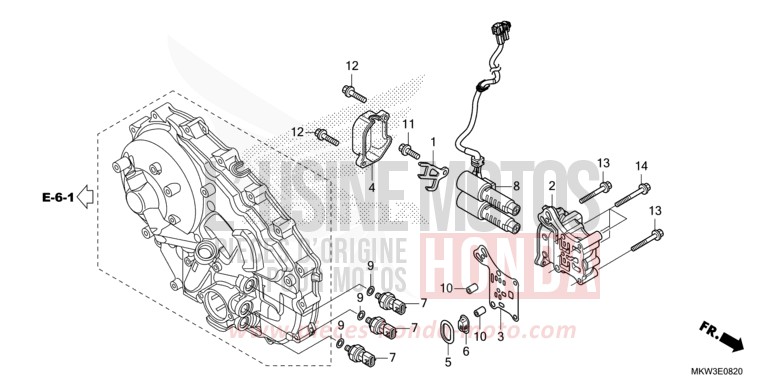 SOLENOIDE LINEAIRE de NC750X DCT GRAND PRIX RED (R380) 2021